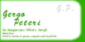 gergo peteri business card