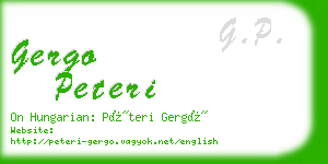 gergo peteri business card